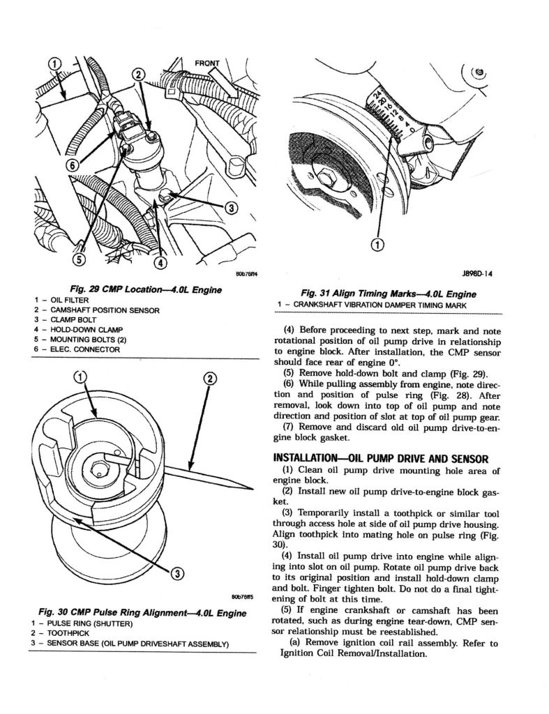 camshaft position sensor.